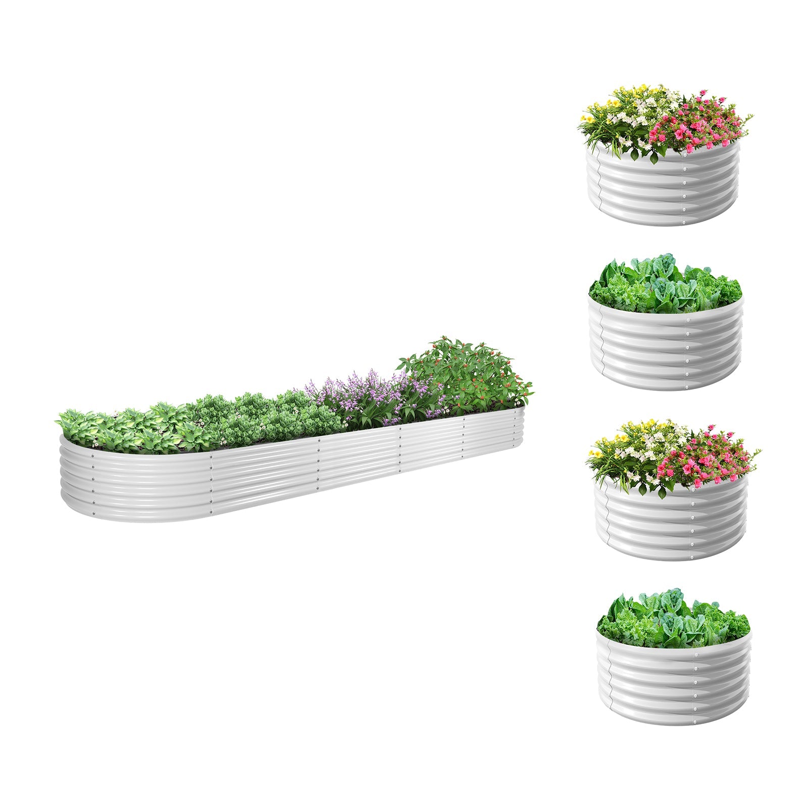 18" Tall Heavy Duty Raised Garden Beds (Set of 5) - Anleolife