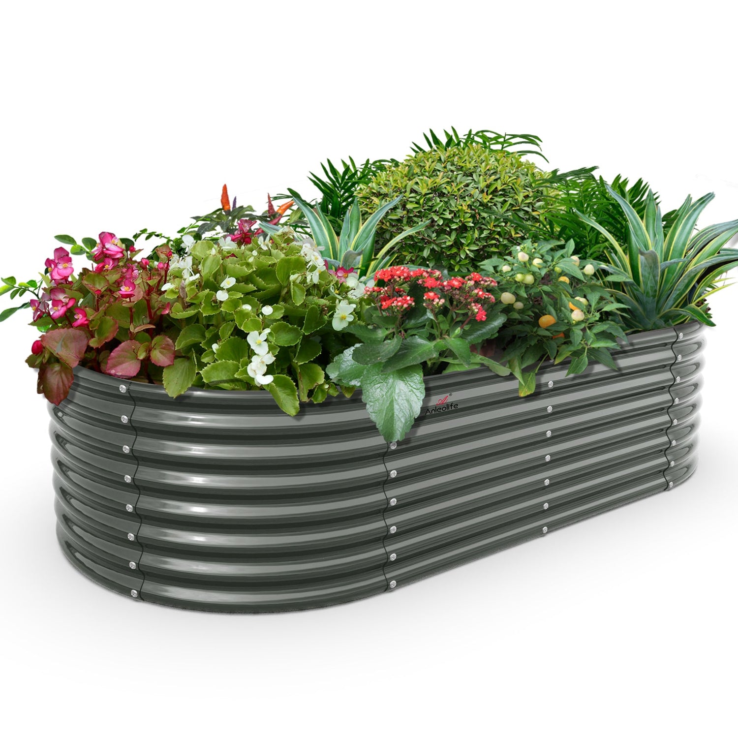 24" Extra Tall 6x3 ft Rust-Resistant Raised Garden Bed - Anleolife