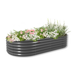 18" Tall 8x4 ft Galvanized Steel Raised Garden Bed - Anleolife
