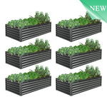 18" Tall 6x3 ft Easy Assembly Raised Garden Beds (Set of 6) - Anleolife