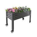 35" Waist-High 4x2 ft Easy Access Elevated Raised Garden Bed - Anleolife