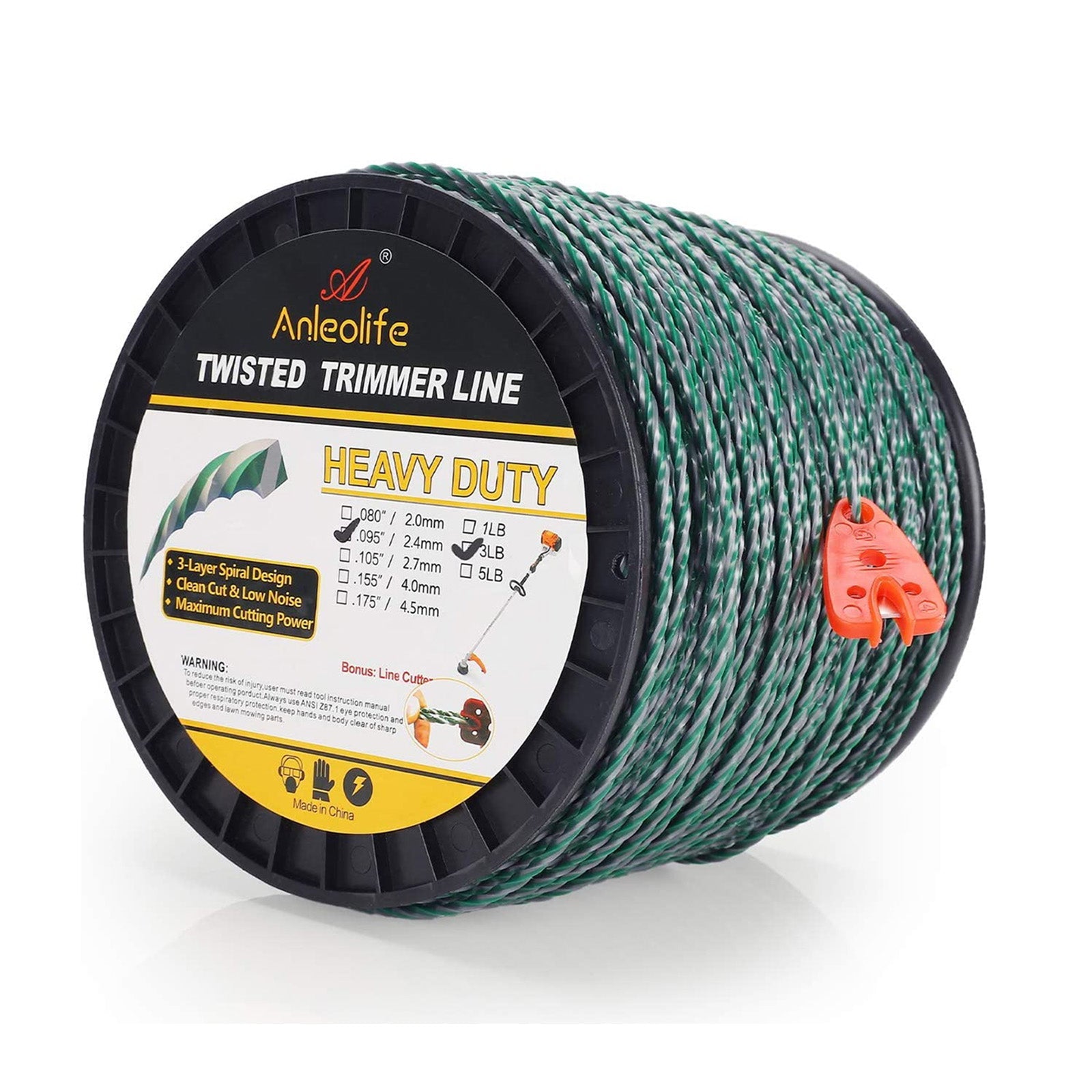 Heavy Duty Twisted .095-inch String Trimmer Line - Anleolife