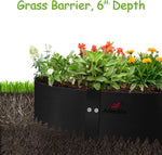 6" x 40" Galvanized Steel Garden Edging, 6-Pack (20FT Total), Powder coating, Gloves & Stakes - Black - Anleolife