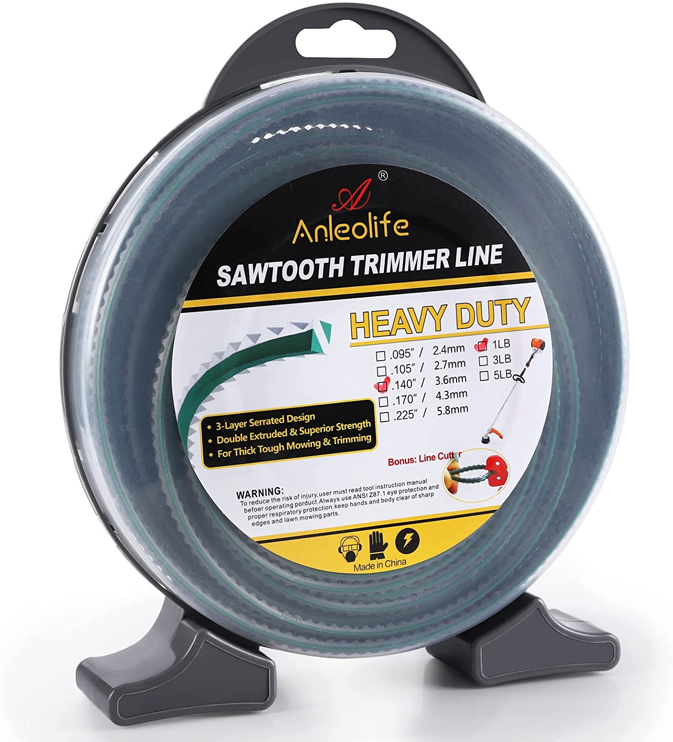 Anleolife Serrated Trimmer Line 140" 1lb, AN200 - Anleolife