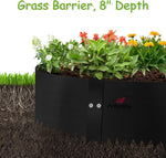8" x 40" Galvanized Steel Garden Edging, 6-Pack (20FT Total), Powder Coating Lawn Border - Black - Anleolife