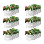 24" Extra Tall 6x3 ft Galvanized Steel Garden Beds (Set of 6) - Anleolife