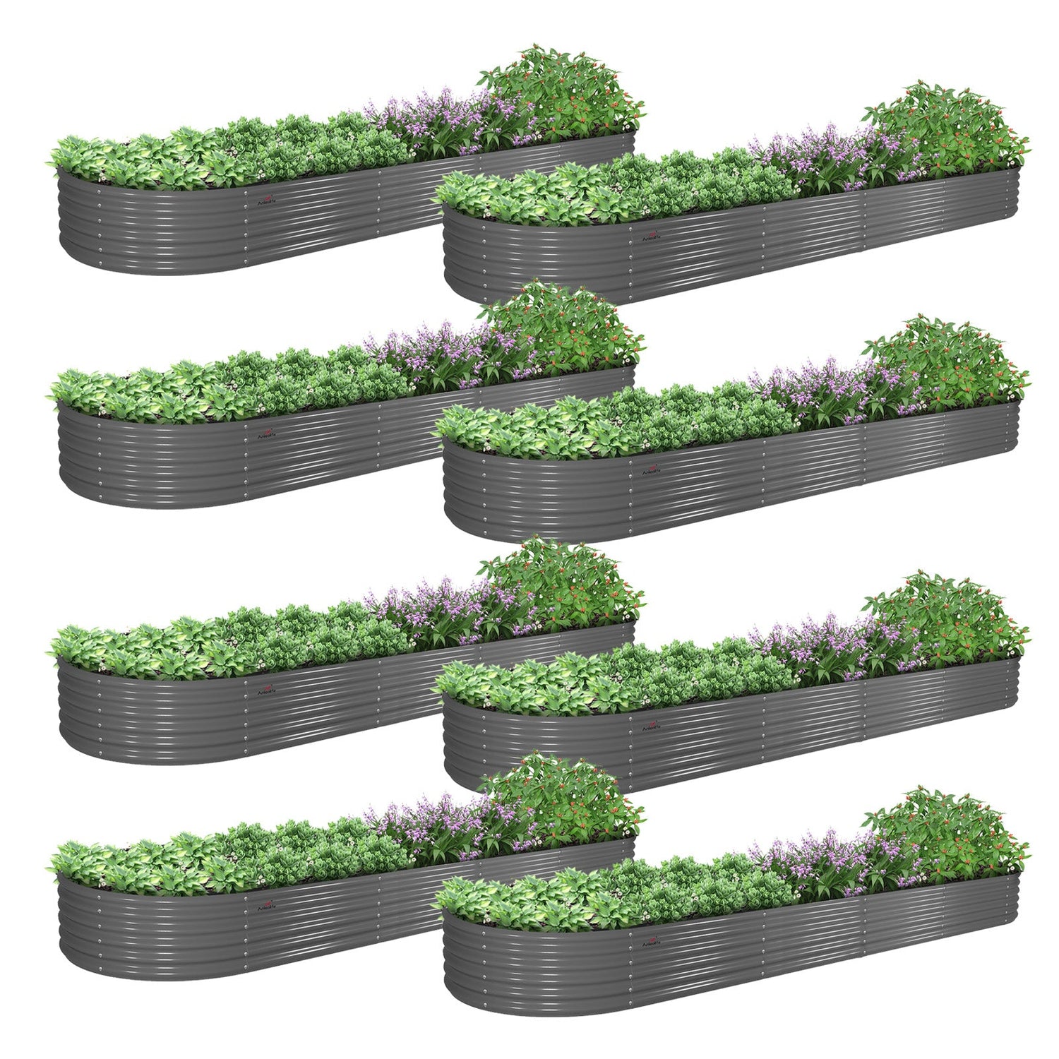 18" Tall 12x3 ft Sturdy Raised Garden Beds (Set of 8) - Anleolife