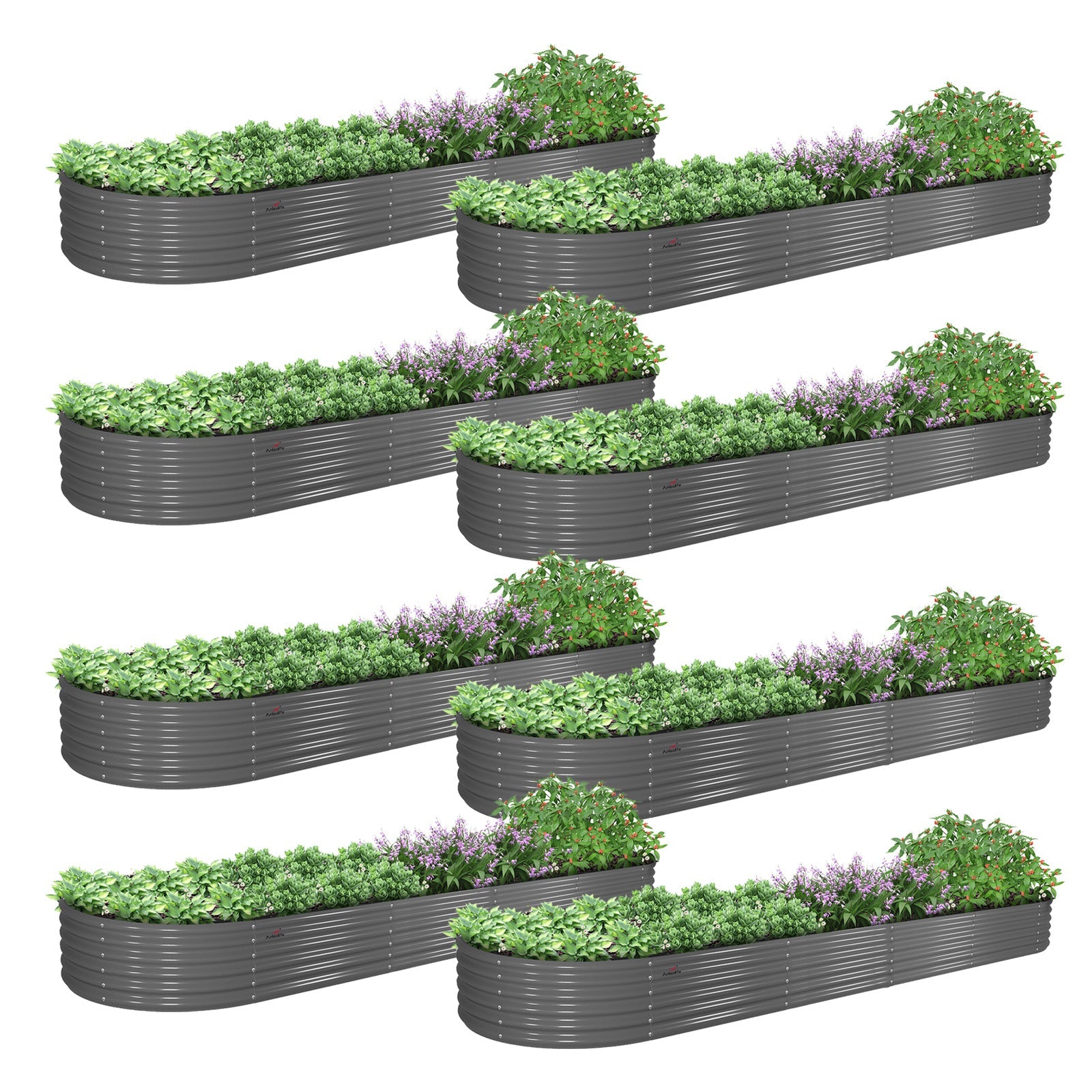 18" Tall 12x3 ft Sturdy Raised Garden Beds (Set of 8) - Anleolife