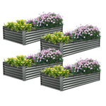 18" Tall 8x4 ft Rust-Resistant Raised Garden Beds (Set of 4) - Anleolife