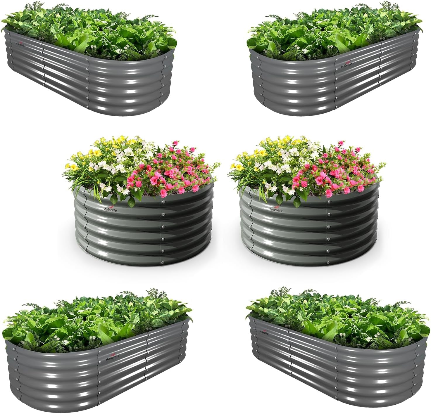 18" Tall Sturdy Raised Garden Beds (Set of 6) - Anleolife