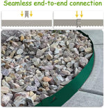 8" x 40" Galvanized Steel Garden Edging, 6-Pack (20FT Total), Powder Coating Lawn Border - Green - Anleolife