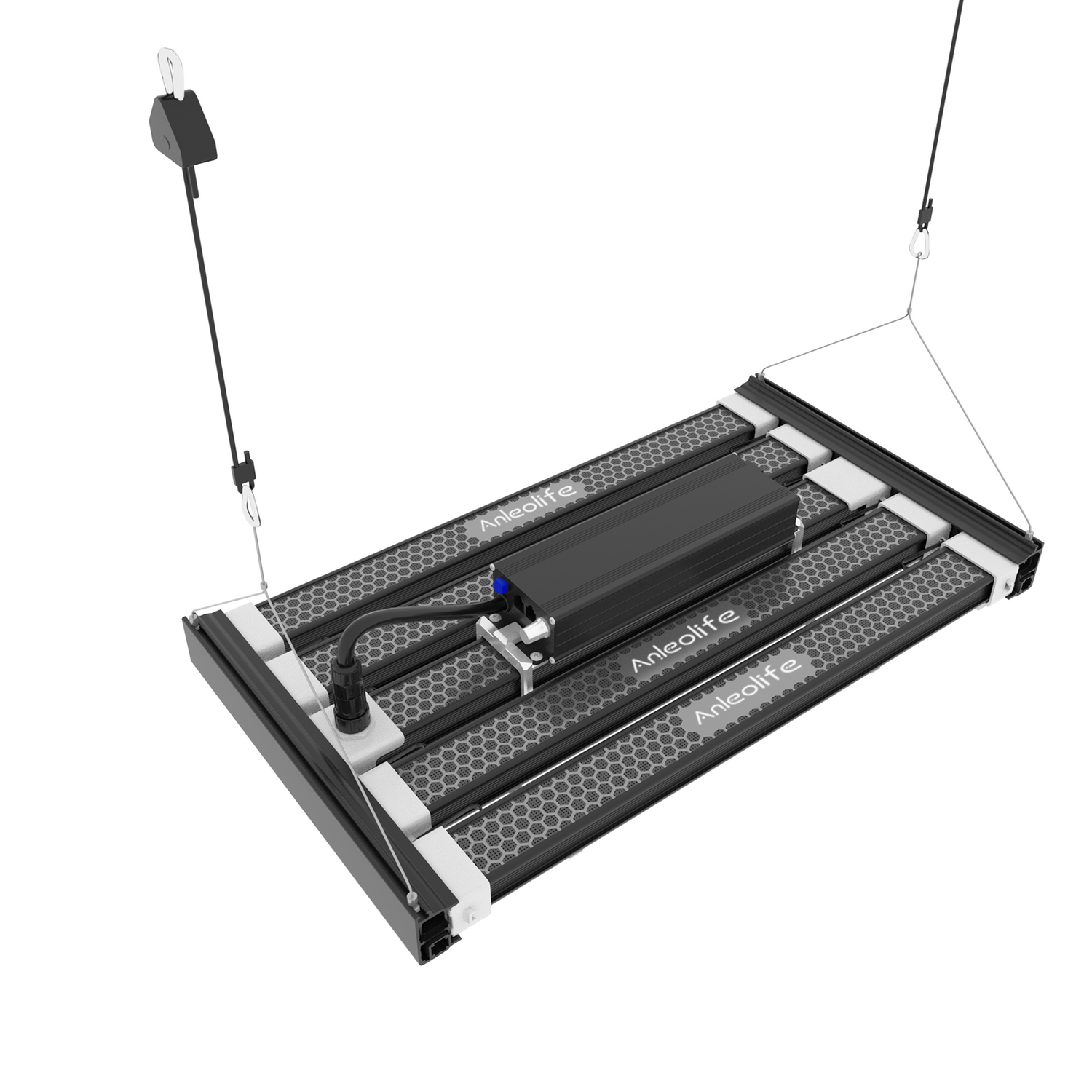 300W Stretchable LED Grow Lights Samsung LM301H EVO Diodes Full Spectrum Lamp(Black) - Anleolife