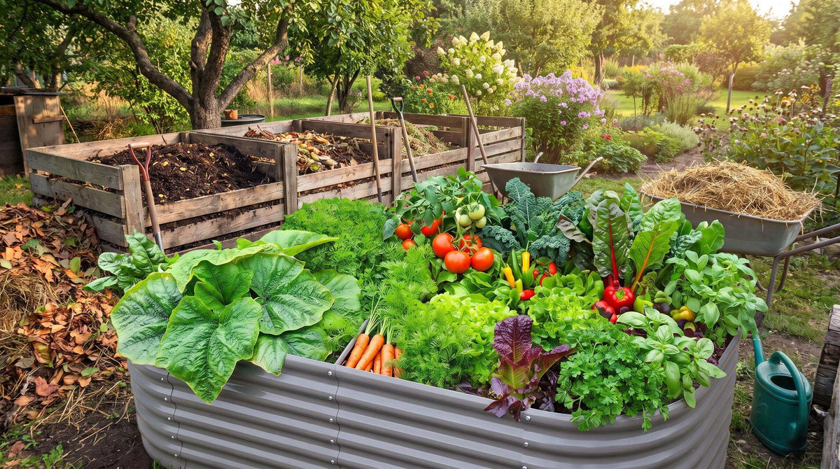 Building a Simple Backyard Composting System for Raised Beds