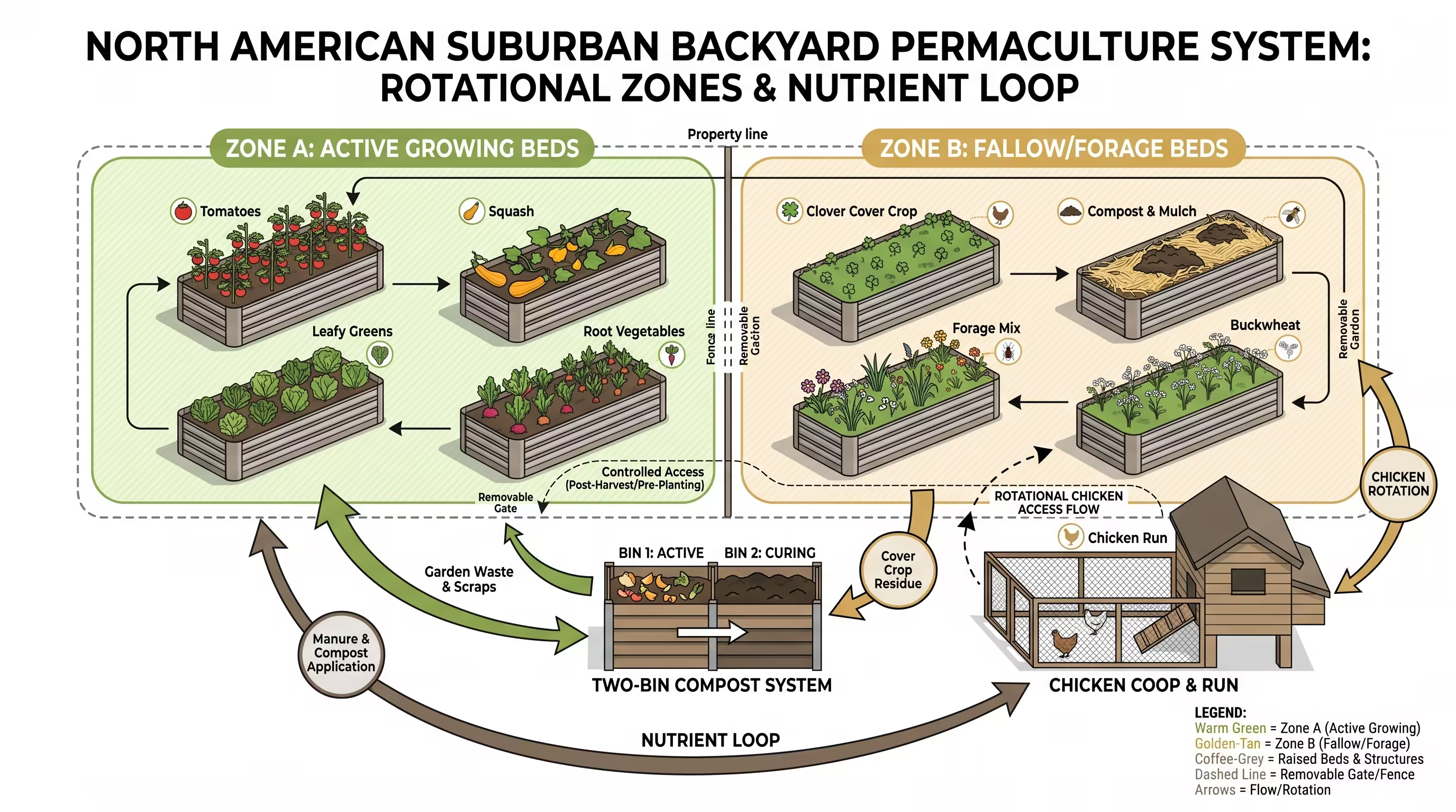 How to Integrate Chickens with Raised Bed Gardens: 2026 Permaculture Design (Manure Composting + Pest Control)