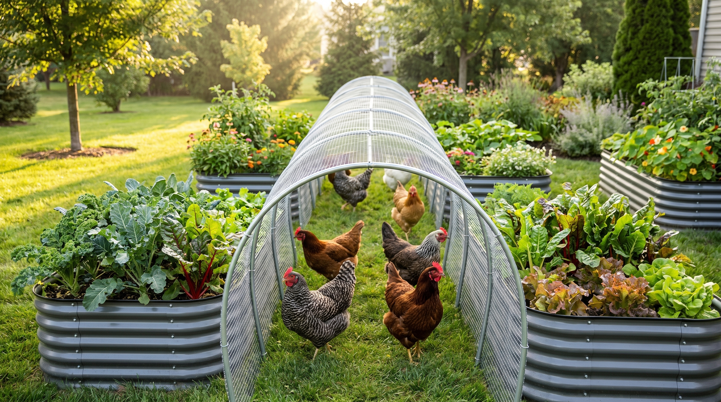 DIY Chicken Tunnels for the Garden: Letting Chickens Help Control Pests