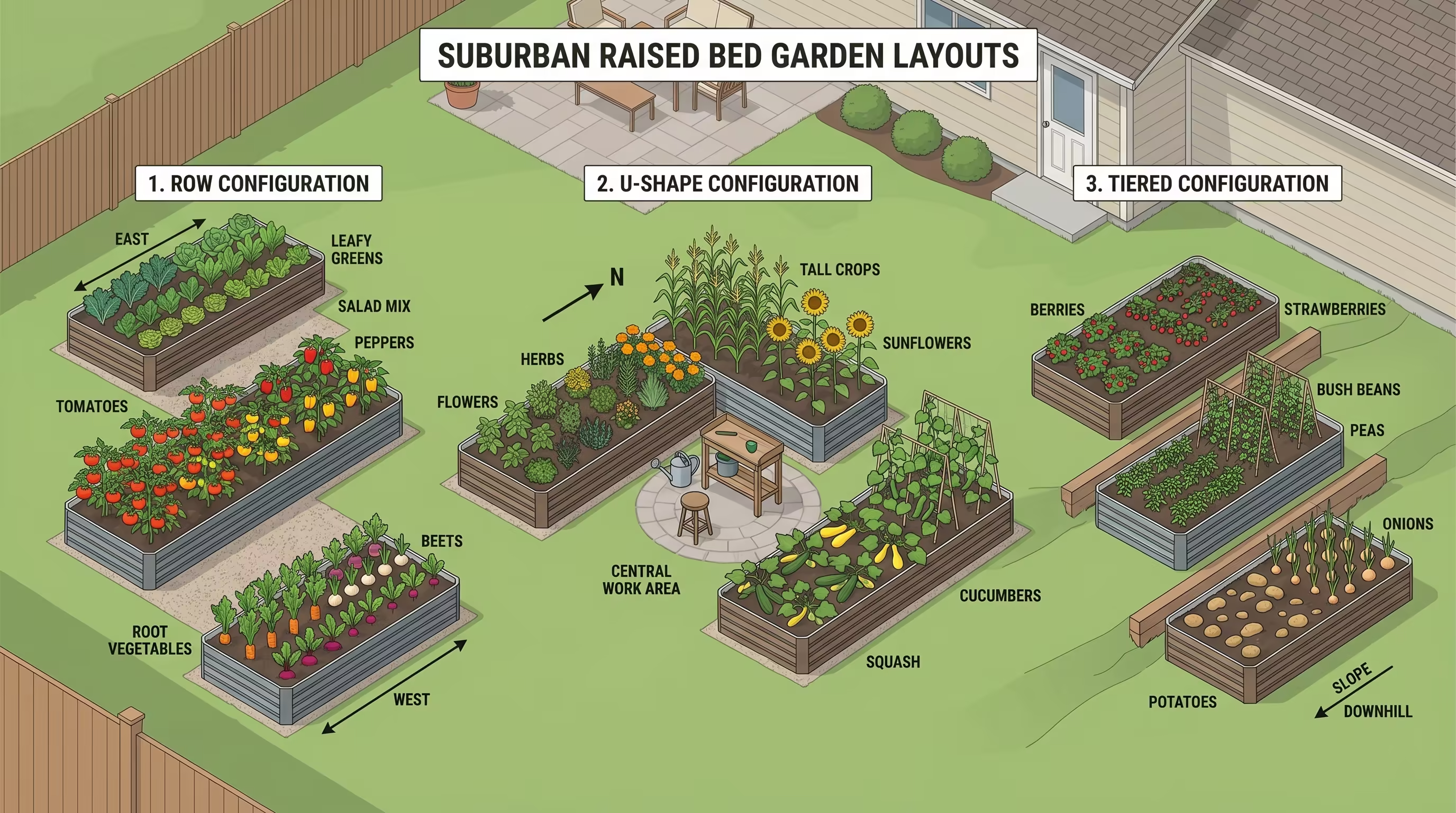 Raised Bed Size Chart 2026: Match Your Yard Space to 12 Popular Crops