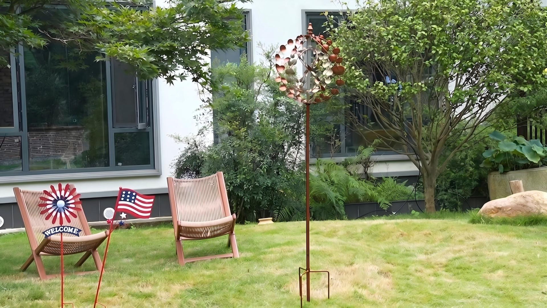 Double Globe Garden Wind Spinner Assembly Video | Anleolife