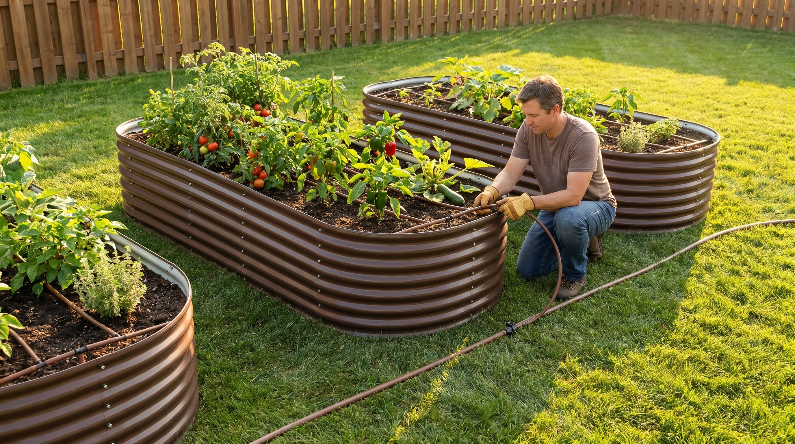 How to Set Up a Drip Irrigation System for Multiple Raised Beds This Summer