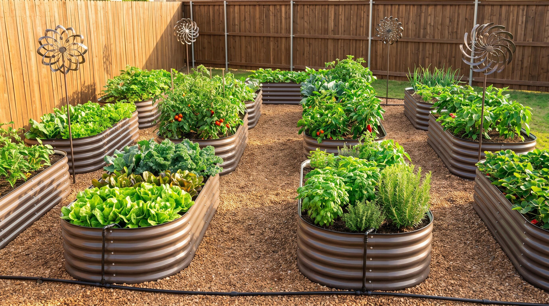 Multi-Bed Garden Layout Ideas for Yards Between 600 and 1,000 sq.ft.