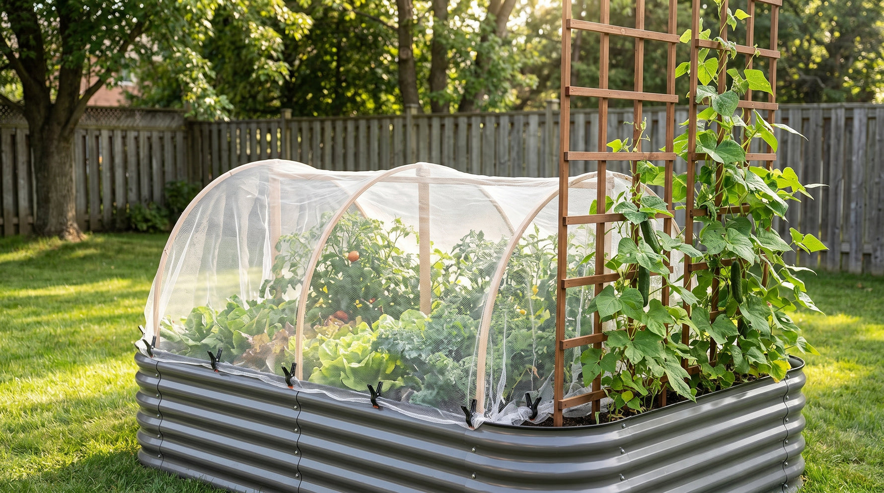 Best Garden Netting & Trellis Solutions for Raised Bed Pest Protection
