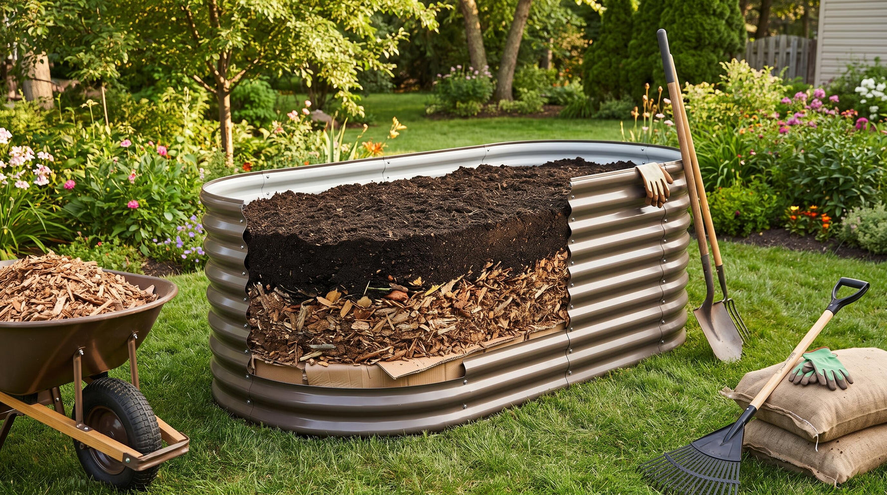 Layering Methods for Filling Raised Garden Beds Without Buying All Topsoil