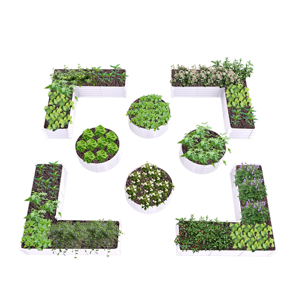 Raised Garden Beds Bundles Set of 8
