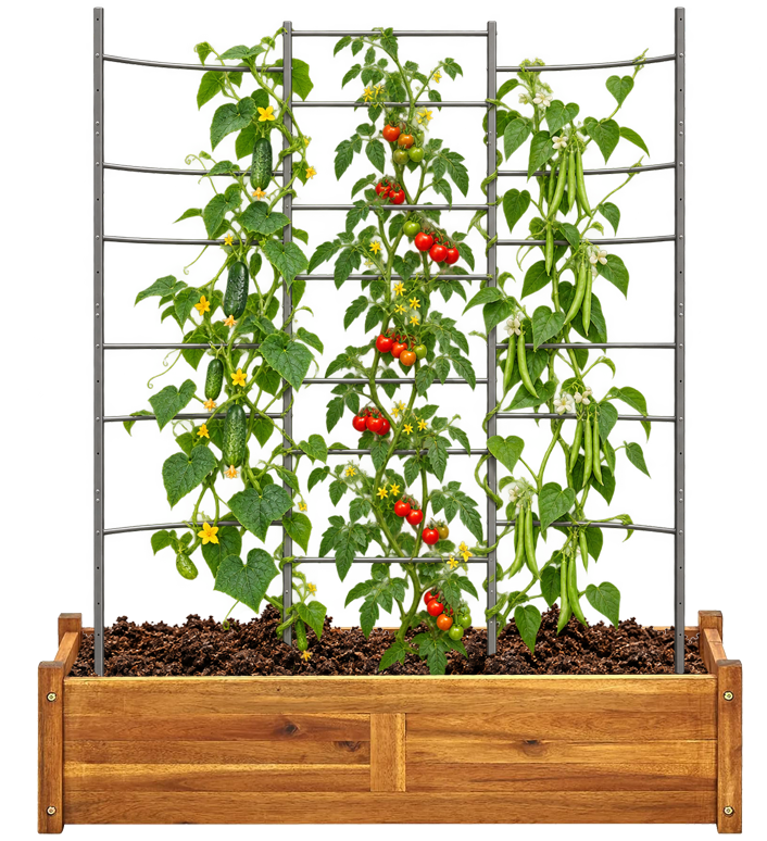 Use it with other raised beds or directly in the ground.