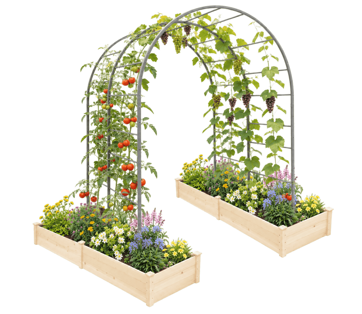 Use it with other raised beds or directly in the ground.