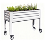 35" Waist-High 4x1.5 ft Galvanized Steel Elevated Raised Garden Bed 