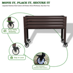 35" Waist-High 4x1.5 ft Galvanized Steel Elevated Raised Garden Bed 