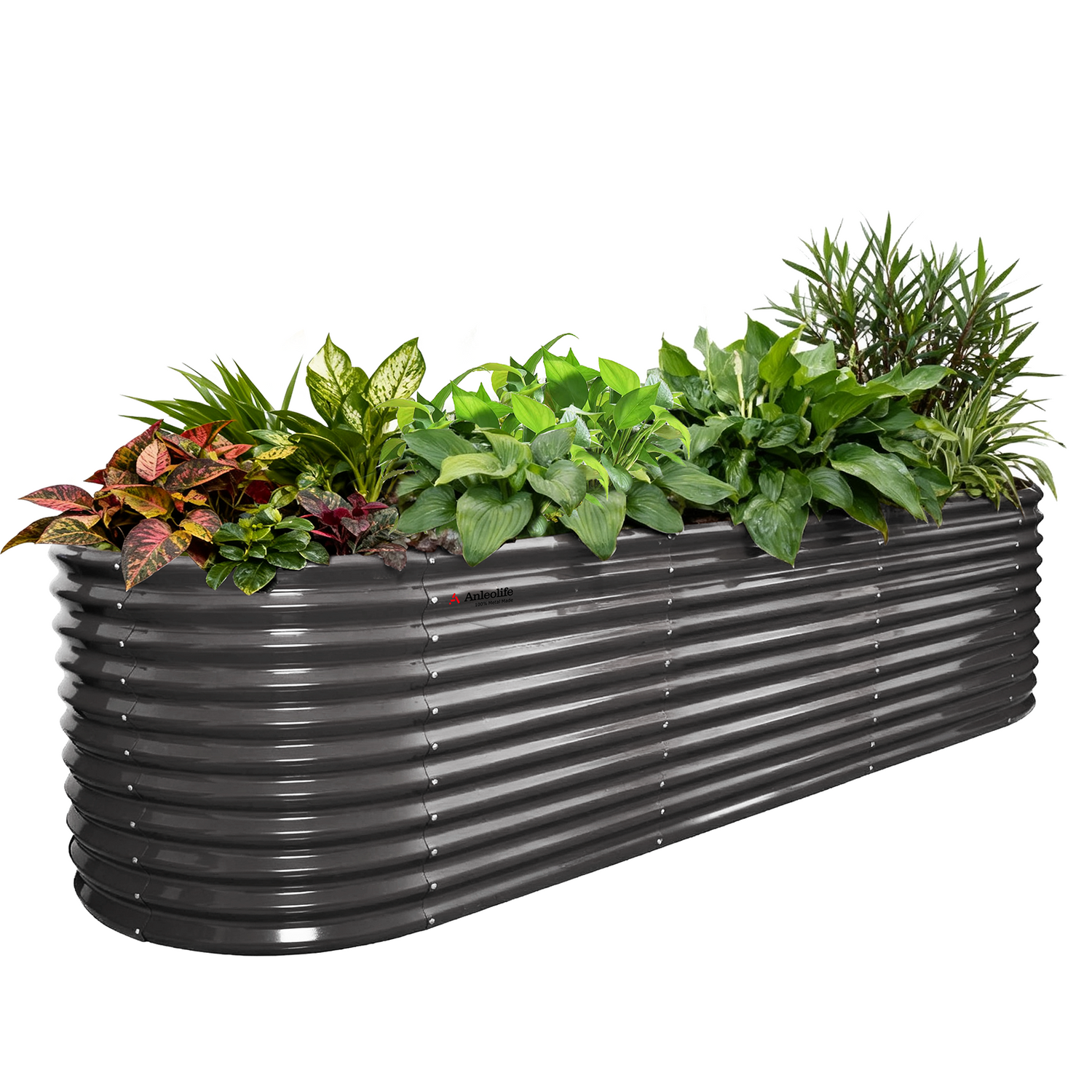 30" Extra Tall 10x3 ft Galvanized Steel Raised Garden Bed