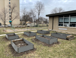 Set of 4: 8x4x1.5ft Grey Rectangular Galvanized Modular Metal Raised Garden Bed - Anleolife
