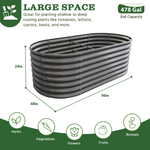 Garden planter with dimensions and capacity details 