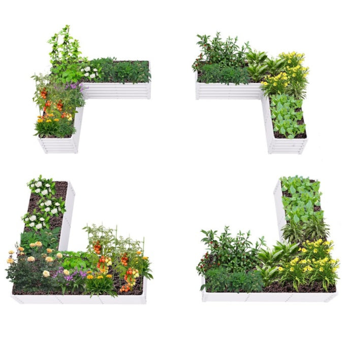 18" Tall 6.2x6.2 ft L-Shaped Raised Garden Bed - Anleolife 