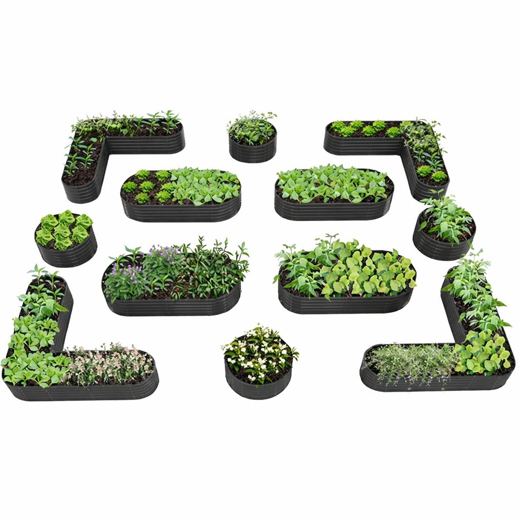 18" Tall Casual Garden Layout for New Homeowners (Set of 12) - Anleolife #quartz-gray