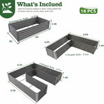 Garden bed set with dimensions and quantity information on a white background 