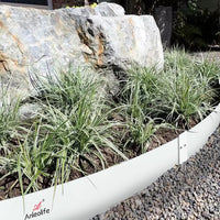 6" x 40" Galvanized Steel Garden Edging, 6-Pack (20FT Total), Powder Coating, Gloves & Stakes - Grey - Anleolife