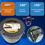 3-Pound ZT3 Pro Heavy Duty Diamond .095-Inch-by-1122-ft Twisted Trimmer Line Spool,3-Component Tri-Extrusion - Anleolife