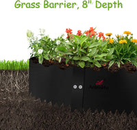8" x 40" Wavy Edge Galvanized Steel Garden Edging, 6-Pack (20FT Total) - Black - Anleolife