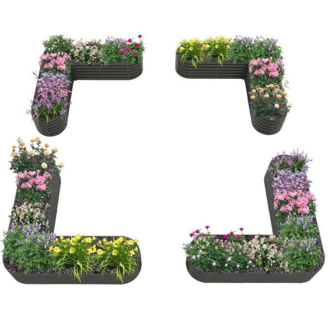 18" Tall 6x6 ft Rust-Resistant Raised Garden Bed - Anleolife