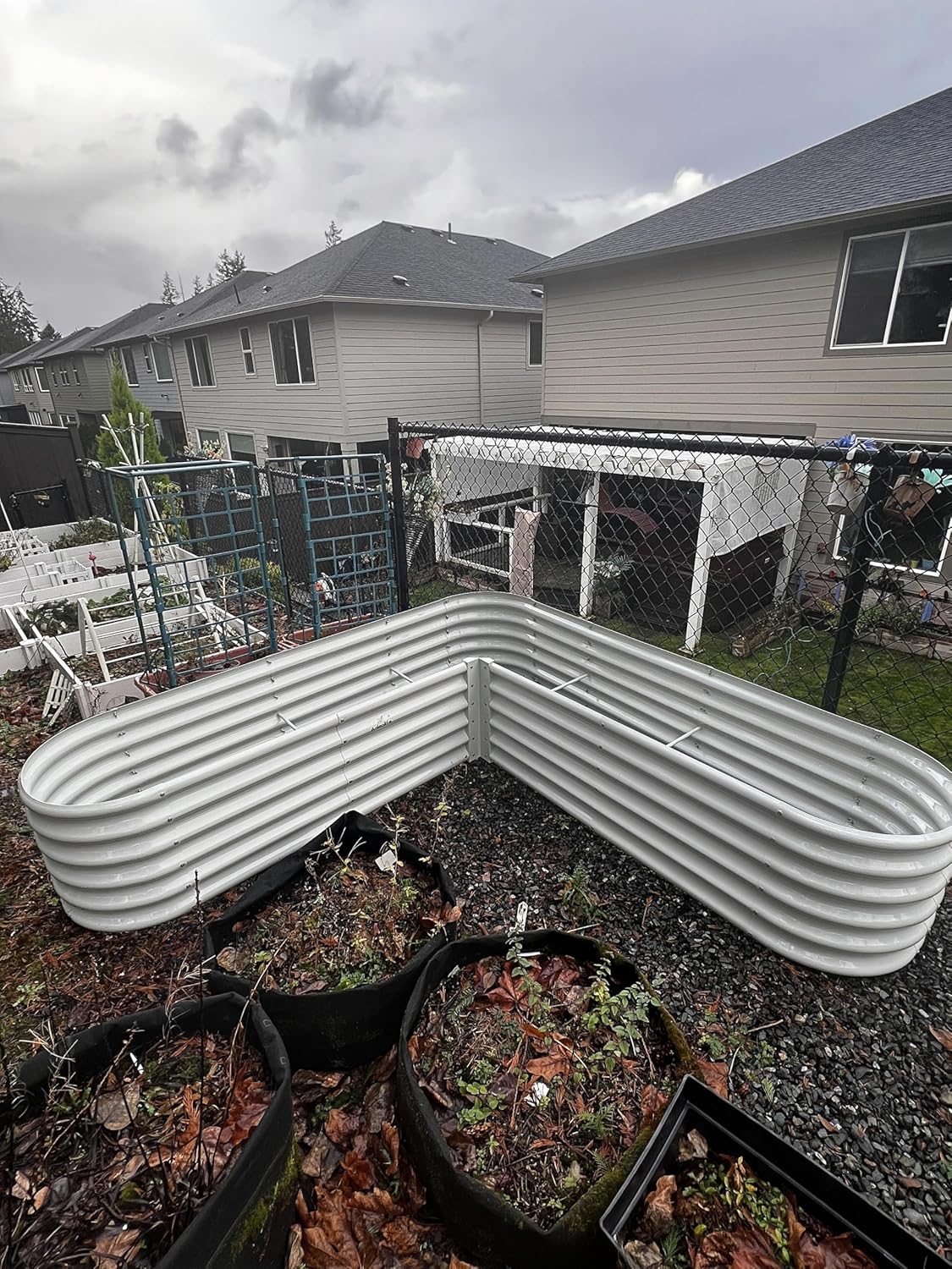 Set of 14:1.5ft Deep Root Galvanized Raised Garden Beds(Antique White)