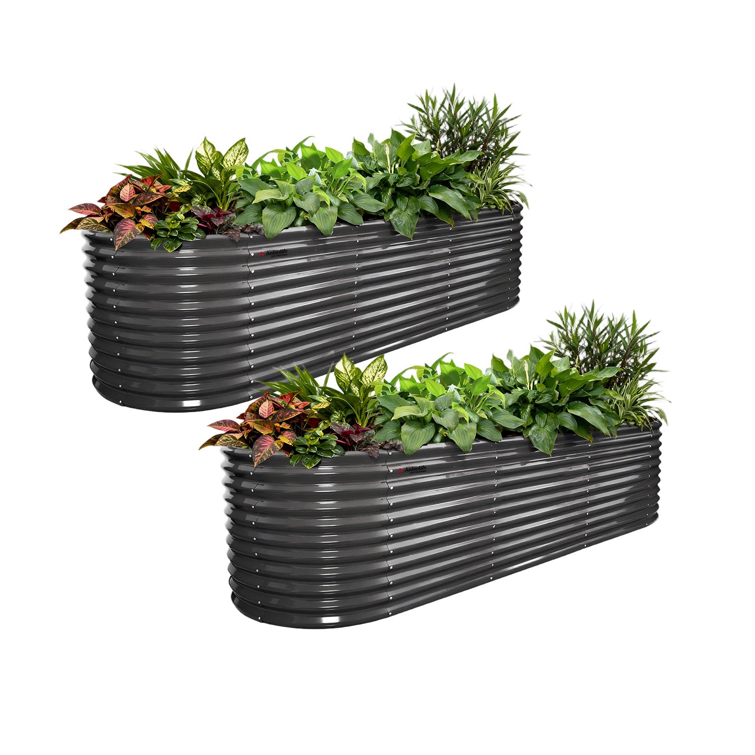 30" Extra Tall 10x3 ft Galvanized Steel Raised Garden Bed (Set of 2)