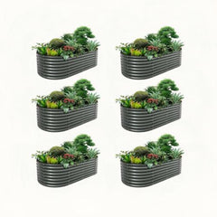 24" Extra Tall 8x4 ft Easy Assembly Raised Garden Beds (Set of 6)
