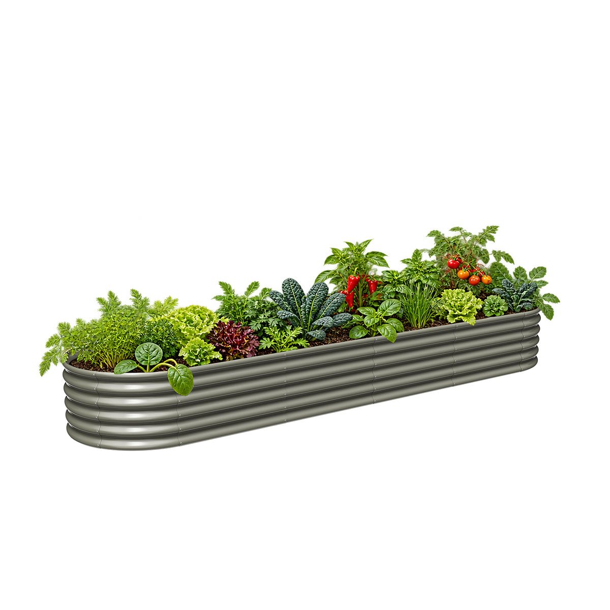 18" Tall 12x3 ft Rust-Resistant Raised Garden Bed