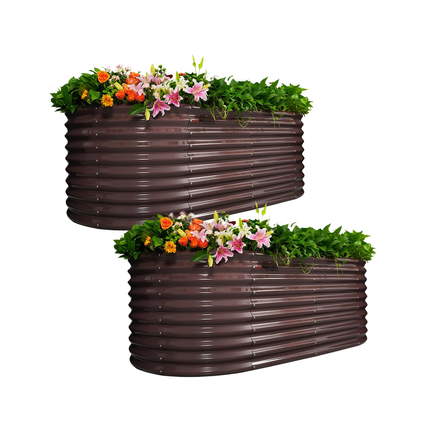 30" Extra Tall 8x4 ft Galvanized Steel Raised Garden Bed (Set of 2)