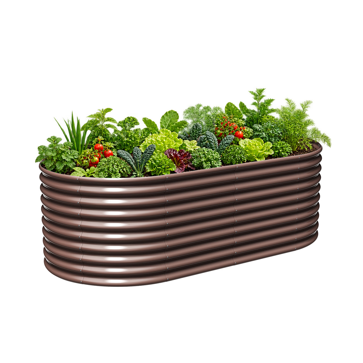 30" Extra Tall 8x4 ft Galvanized Steel Raised Garden Bed