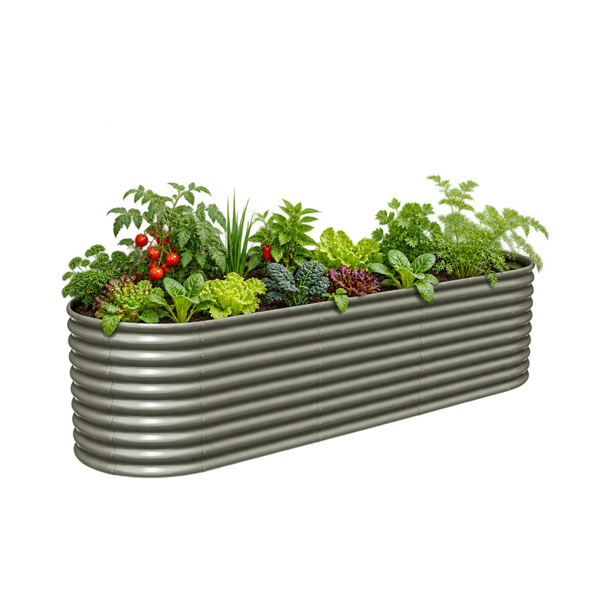 30" Extra Tall 10x3 ft Galvanized Steel Raised Garden Bed
