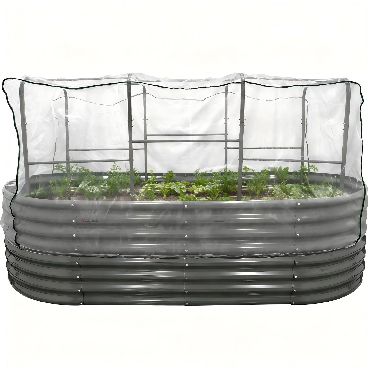 24" Extra Tall 8×4 ft Raised Garden Bed Kit (1 Bed + 1 Tunnel Trellis + 1 Pest Mesh)