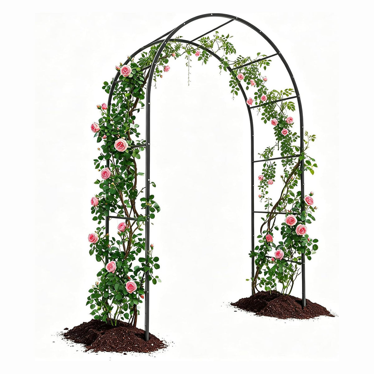 7.8 FT Tall Metal Garden Arch Trellis for Raised Beds & Garden Paths
