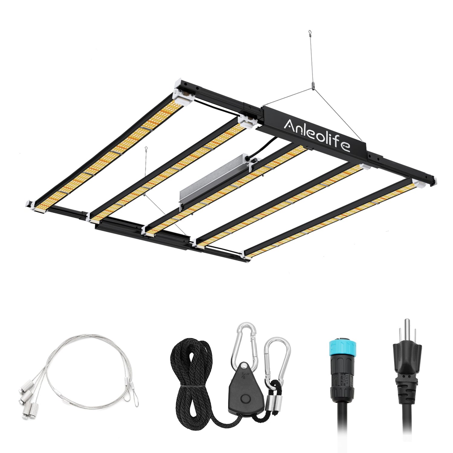730W Stretchable LED Grow Lights Samsung LM301H EVO Diodes Full Spectrum Lamp(Black)